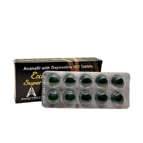 Extra Super Filana 260mg 外盒與藥錠展示圖 雙效賽倍達黑水鬼 Extra Super Filana 260mg 外盒與黑色藥錠